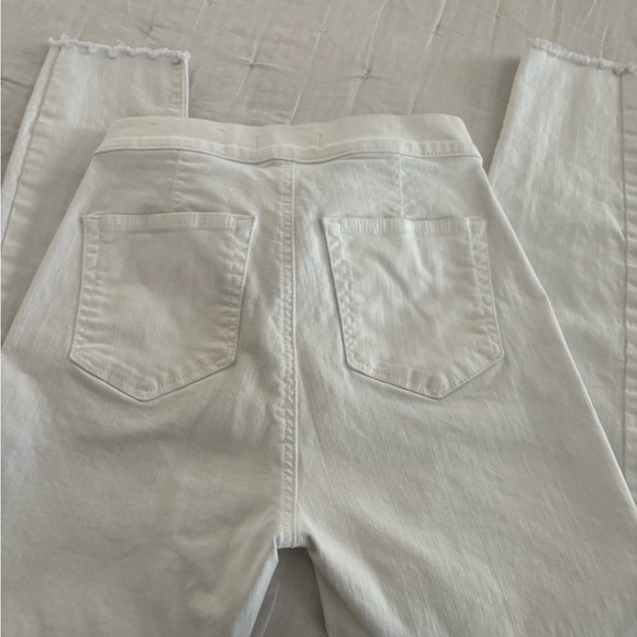 LOFT High Rise White Jeans with Button Detail - Picture 5 of 6